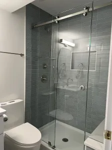 basement bathroom makeover in Arlington