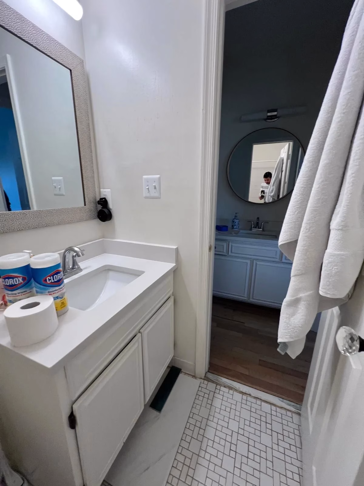 Modern Bathroom Remodeling with Smart Toilet Integration in Arlington, VA | Erin L. Project — before