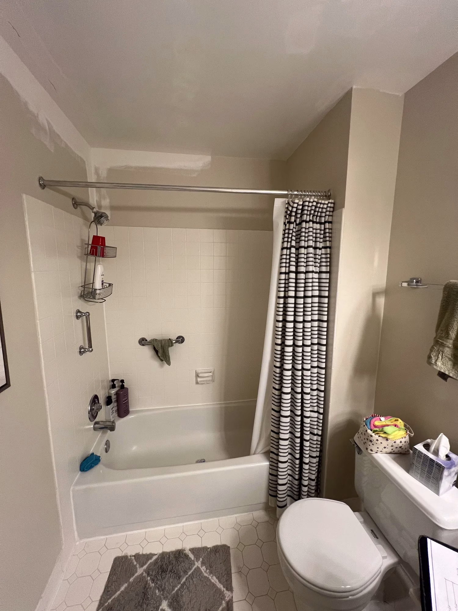 Modern Small Bathroom Remodeling with Green Tile in Arlington, VA | Pooja A. Project 1 Modern Small Bathroom Remodeling with Green Tile in Arlington, VA | Pooja A. Project — before